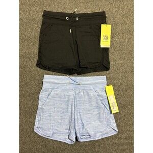 All In Motion Girl's Shorts 2 Pairs Black Blue Extra Small 4/5
